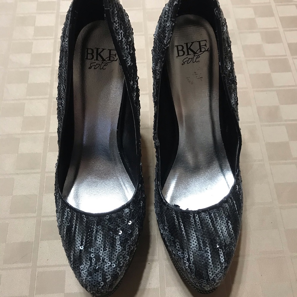 Stiletto‎ Pumps 5” Heels Platforms Metallic Sequins